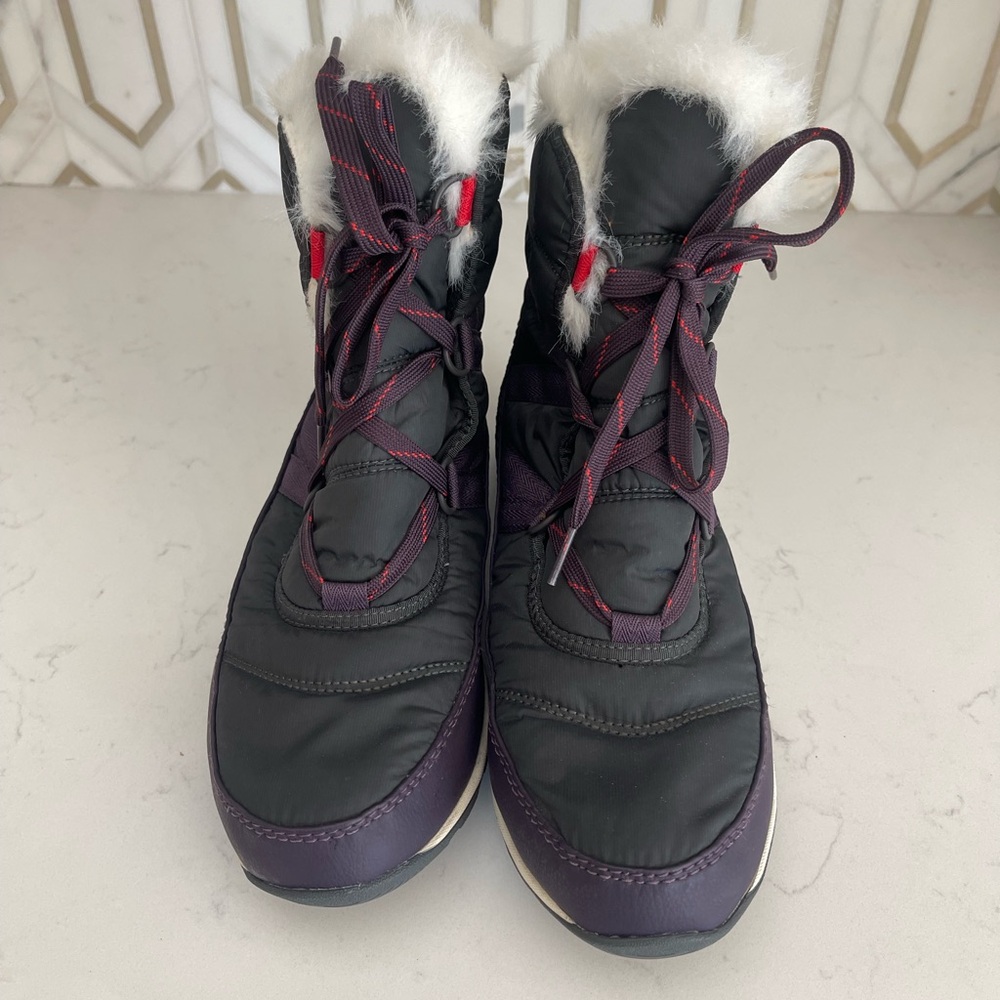 Sorel Whitney Short Lace Dark Plum Womens Boot Size 9 Insulated Snow - Picture 7 of 11